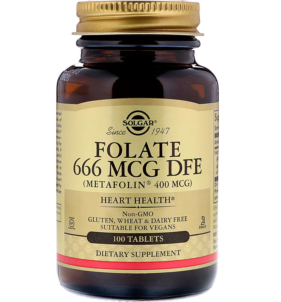 Solgar Folate , 800 Mcg, 100 Tablets